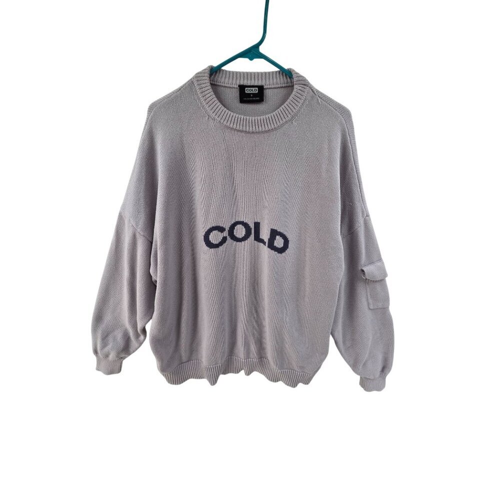 Cold Culture Men's Sweater Crewneck Long Sleeve Pullover Sweater Gray Size S